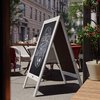 Flash Furniture Whitewashed Wooden A-Frame Magnetic Chalkboard HGWA-CB-4824-WHWSH-GG